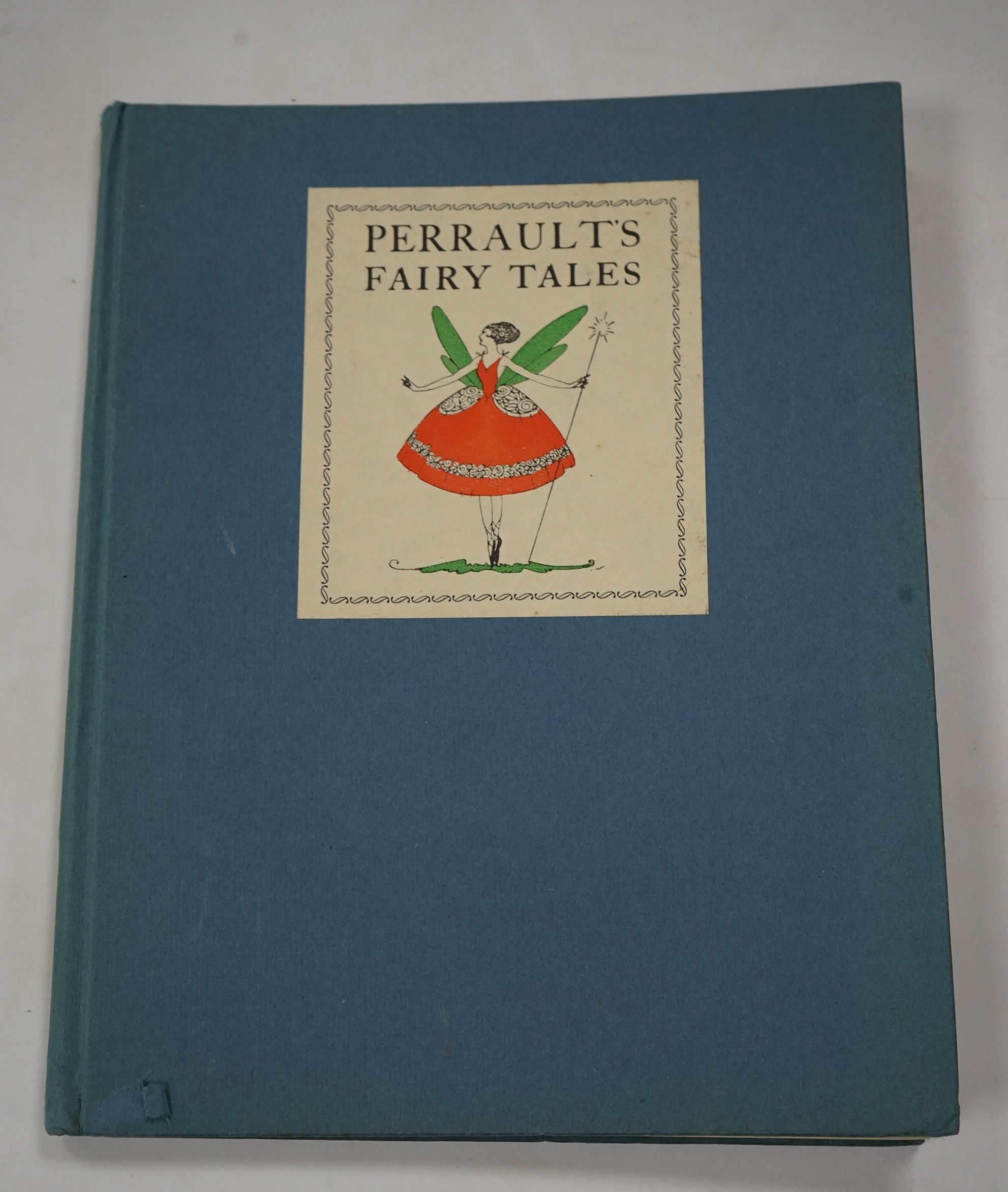 Perrault, Charles - Tales of Passed Times, written for Children, illustrated by John Austen, 4to, cloth with colour pictorial panel pasted to upper board, with 36 illustrations, 26 in colour, front fly leaf torn out, Sel